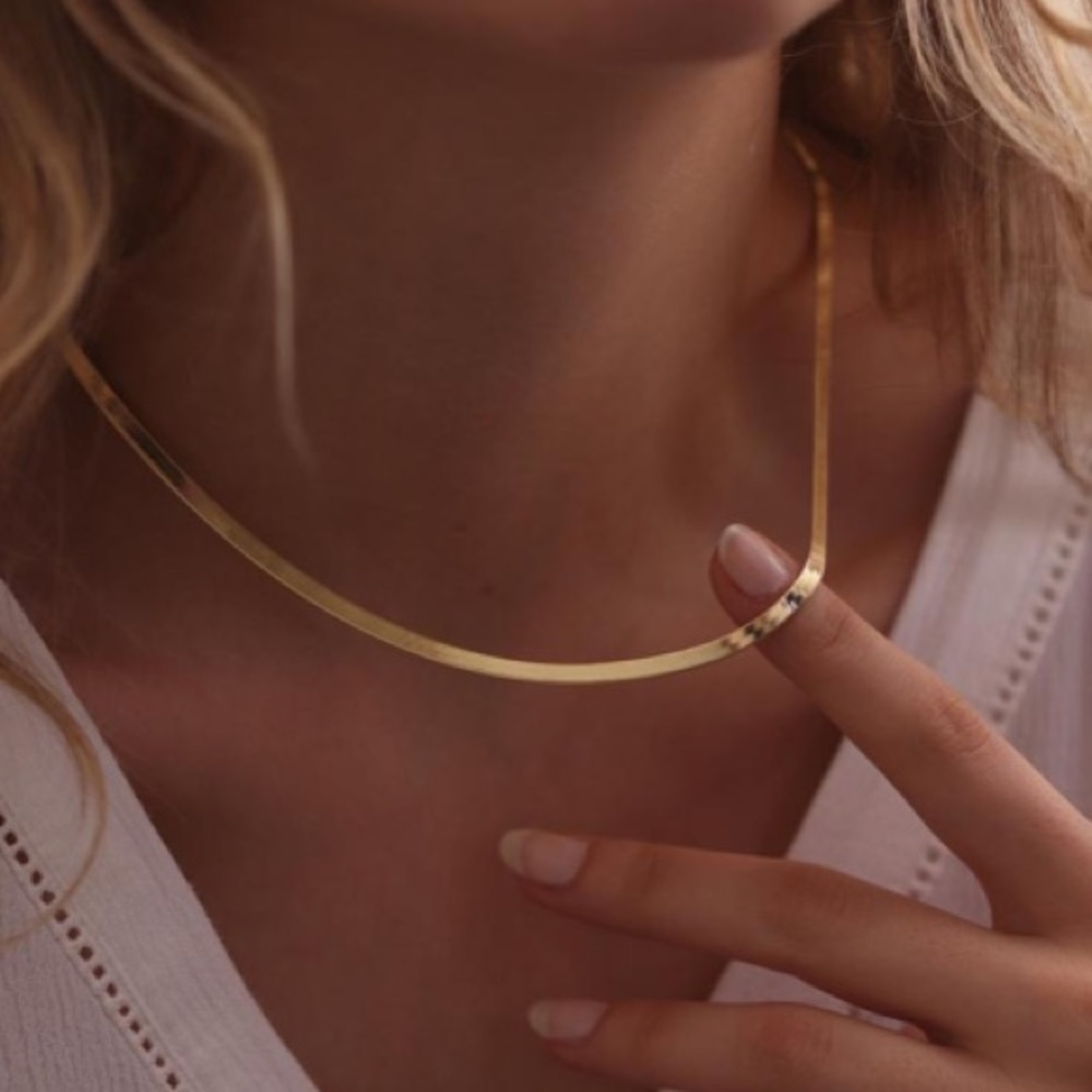 Herringbone Gold Necklace